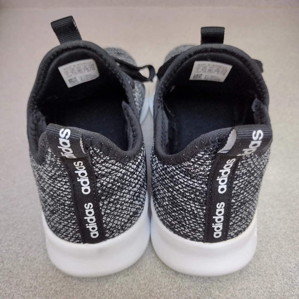 SOLD🌹adidas CLOUDFOAM PURE SHOES Sz 7 Med Blk/Blk/White Pull-on NEVER WORN - Picture 3 of 8